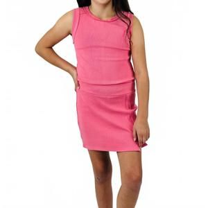 NEW TENLY girl's rayon rib tank in confetti pink